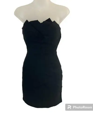 Body Central Black Strapless Mini Dress