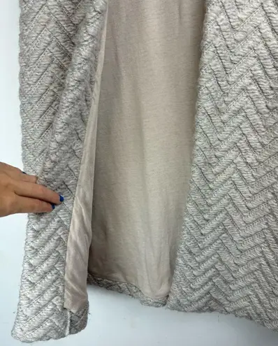 Michael Stars Womens Longline Sweater Vest Sz Medium Chevron Knit Open Front