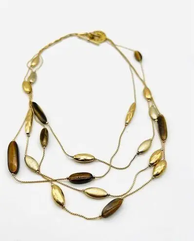 Monet  gold layered princess stone necklace