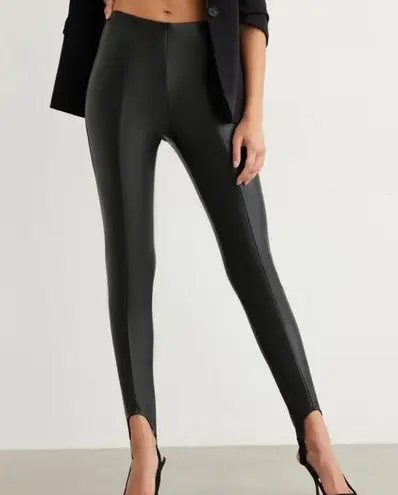 Dynamite stirrup faux leather leggings