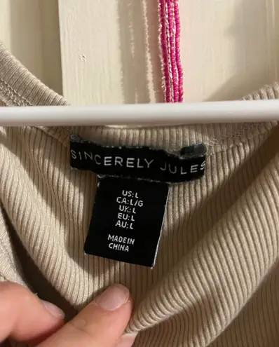 Sincerely Jules Tan Crop Top 