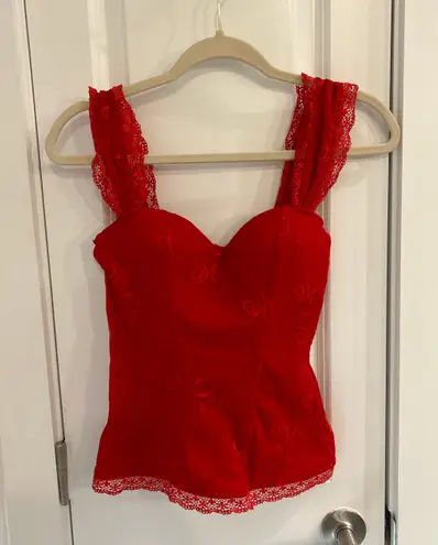 Spirit Halloween Red Lace Corset