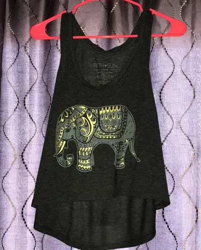 Fifth Sun ✨Boho✨Elephant 🐘 Crop Tank by ☀️🕉