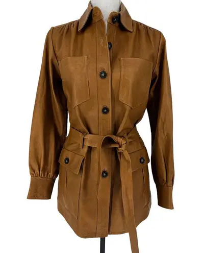 Frame  Safari Belted Leather Jacket