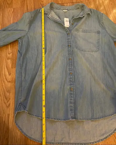 Aerie Button Down Denim Shirt Size Small