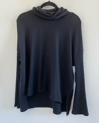 Free People Movement Black Can’t Handle This Turtleneck Ribbed Shirt Size M Size M