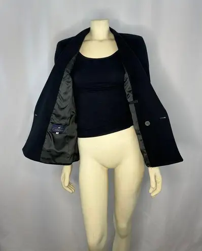 American Vintage Vintage 70's Cashmere Double Breasted Blazer in black made in USA size 6