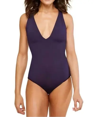 ANDIE  The Bali Lace Up 1 Pcs Swimsuit Sz S Tall Navy Retro Curvy Resort Y2K NWT