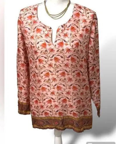 April Cornell 100% washable silk tunic Size M