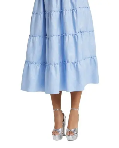 Hill House the Nesli Nap Dress in Light Blue Glitter Check