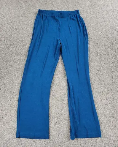 Travelers by Chicos Pants Womens 0 Sm Blue Elastic Waist Pull On Slinky Lounge