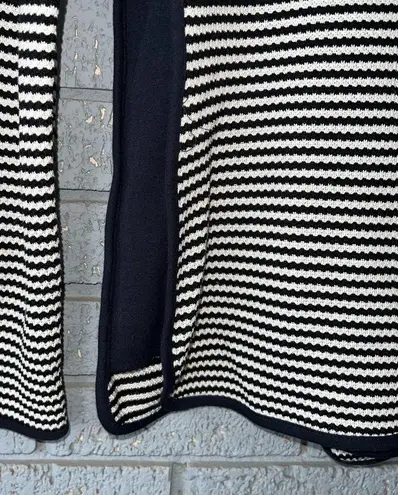 Veronica Beard Blazer Striped Zip-Up Jacket Size 0 Cotton Knit Navy