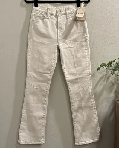 MOTHER NWT 26 Crystal Gray The Insider Flood Pants Designer Comfy Premium Denim White