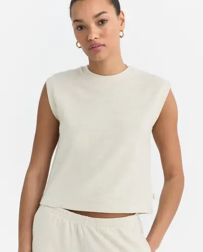 MATE the Label Regenerative Hemp Muscle Tank in Cloud Size Small White