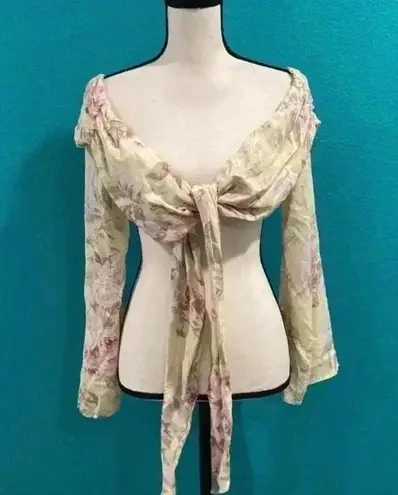 Majorelle revolve adjustable tie front rum runner top