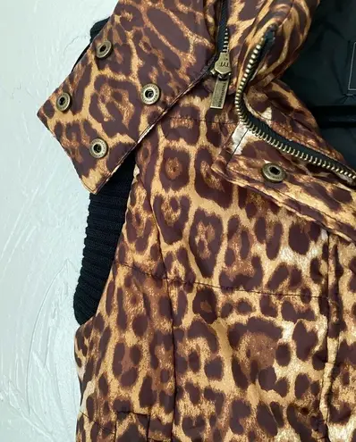 BCBGMAXAZRIA  leopard quilted puffer vest▪️size S