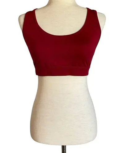 JOY LAB Laser Cut Racerback Sports Bra Burgundy Size Medium Medium Support