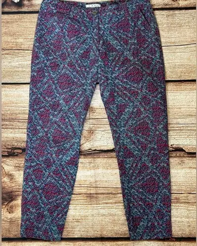 CAbi #70  Palm Beach Print Crop Ankle Pants