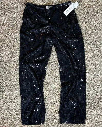 Chetta B Black Sequin Dress Pants Sherrie Bloom Peter Noviello in Sz 12 NWT