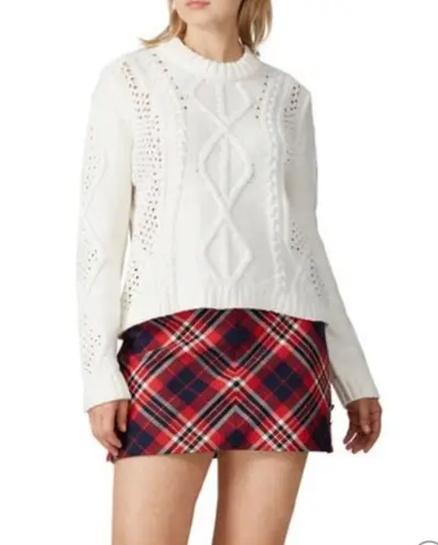 Rachel Roy Adrina Crewneck Pullover in Ivory, Size L New w/o Tag