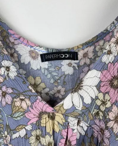 PaperMoon Floral Mini Dress w/ Ruffle Hem - XS/S