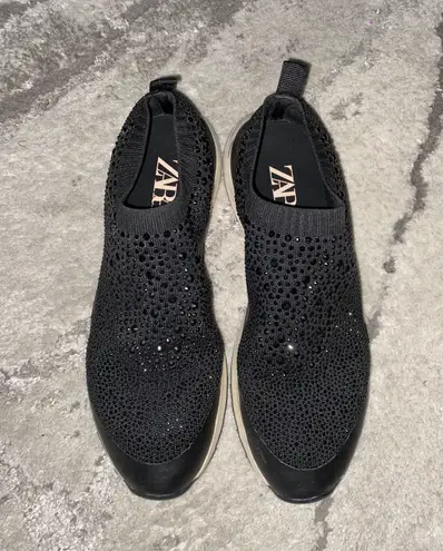 ZARA Black Shoes With Studs