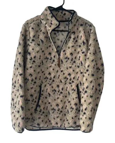 LIV Outdoor Women's Size Large Multicolored Sherpa Half Zip Sweater Black