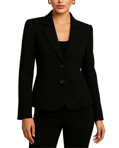 Charter Club Black Formal Blazer Jacket 6 Petite Classic Fitted Professional