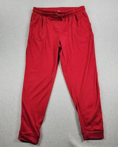 Rae Dunn  Womens Pajama Set Size L Red JOY Holiday Pull On Sweatshirt & Pants NEW