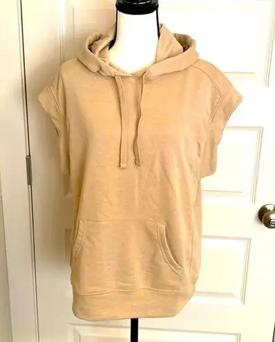 Joe Fresh || Tan cap sleeve oversized hoodie with front pocket - Image 1