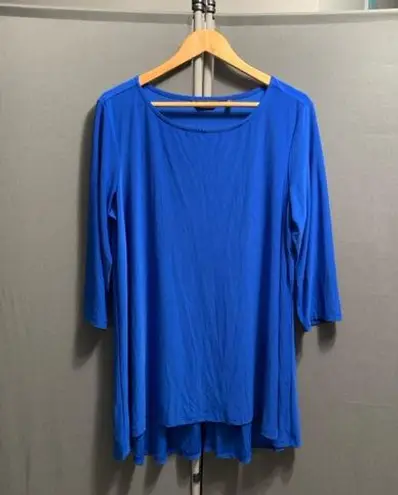 Nina Leonard Women's Blue Top 2XL plus