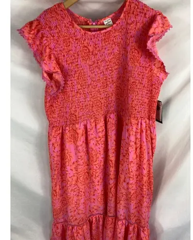 Melrose and Market NWT Floral Smocked Dress Pink Size 2X
