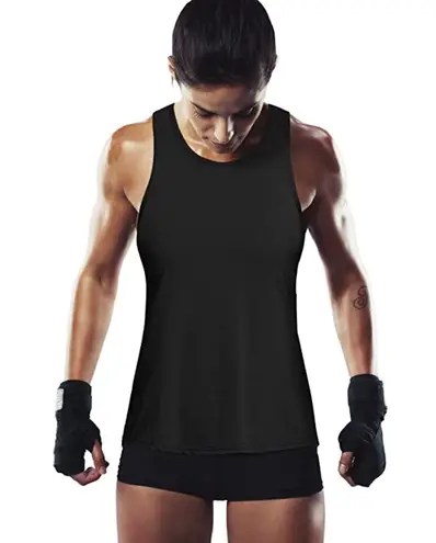 Workout Athletic Gym Racerback Tank Top Quick Dry Cooling & Lightweight Black M Size M
