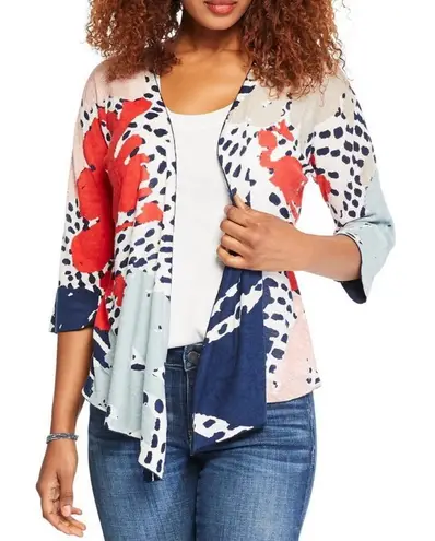 Nic+Zoe Art Scene 4 Way Linen-Blend Cardigan Size XL NWOT
