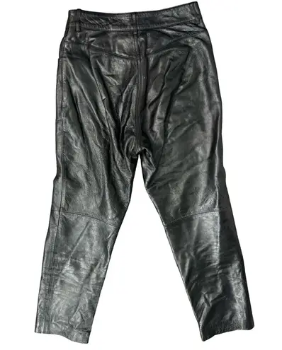 LPA Revolve Black 100% Leather High Rise Lined Slim Tapered Leg Pants Size S