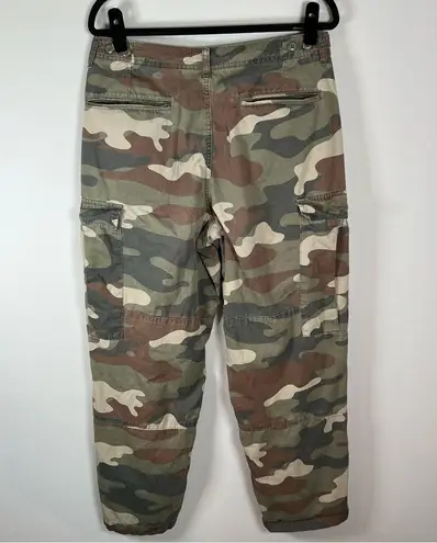 American Eagle Baggy Cargo Pants Camo Tapered Button Fly Pockets Size 12