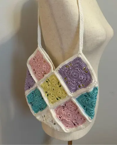 Handmade Pastel Crochet Knit Ba White