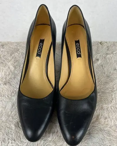 Ecco  Women's Black Heels Pumps Shoes Leather Size 39