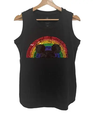 Disney NWT  Rainbow Collection Mickey Mouse Sequined Pride Tank Top S