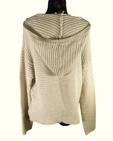 Blush Boutique V-neck ribbed crocheted knit long sleeve sweater hoodie embroidered stitch Rebel