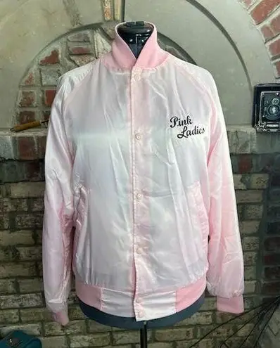 bomber jacket Pink ladies satin embroidered grease