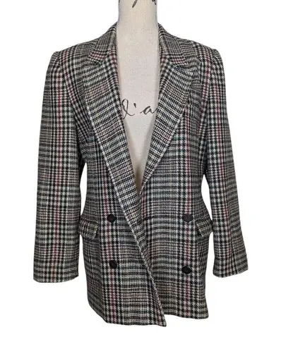 American Vintage Vintage Prisma Houndstooth Multicolored Tweed Black and White Blazer