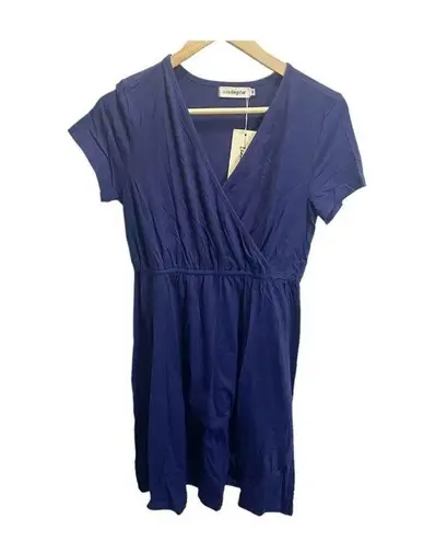 Leadingstar Womens Navy Blue Dress M Short Sleeved A