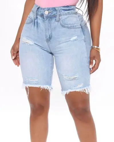 Ymi Light Wash Bermuda Shorts