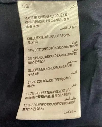 Epic Threads Motorcycle Moto Denim Skull Embroidery Zip Up Bomber Jacket Size L Size L