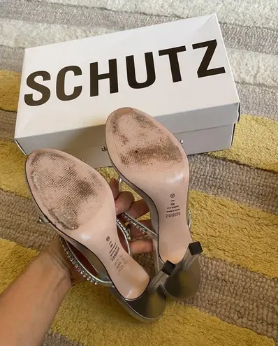 Schutz Aria Mule in Prata 8