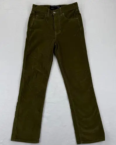 Veronica Beard CARLY KICK FLARE HIGH RISE CORDUROY PANTS SIZE 25 OLIVE GREEN