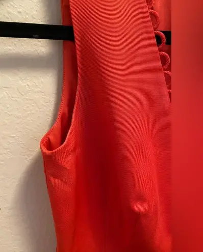 Paule Ka Red Button Front Mini Dress Size 36