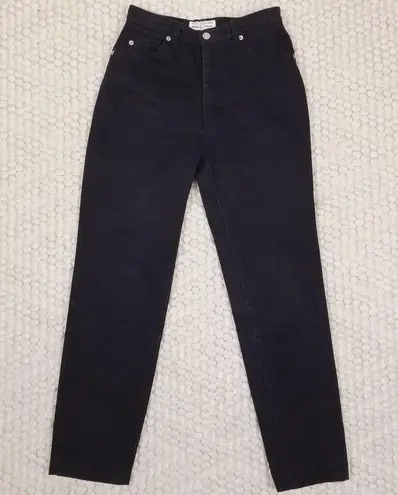 St. John  Signature Straight Leg High Rise Denim Jeans Black Sz 6