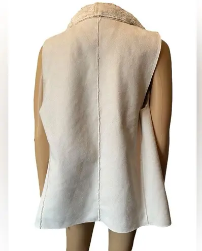 Andrew Marc Marc New York Andrew Mark Cream Faux Fur Neutral Open Face Soft Luxe Vest - Image 7